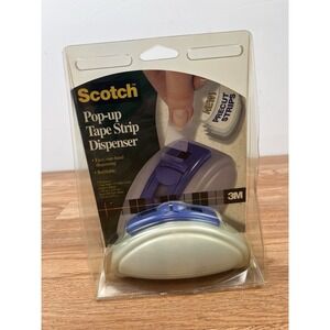 Scotch Pop-Up Tape Strip Dispenser with 2 Refill Pads, Weighted Desk Holder NEW